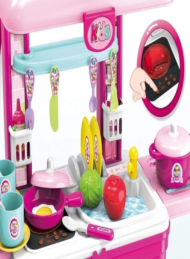 vikings Set for Girls, Cooking Set for with Suitcase for Girls, Portable for Kids (2 in 1 Kitchen Trolly) - Image 5